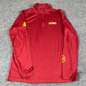 Detroit Pistons Shirt Mens Small Red 1/4‎ Zip Performance Central Michigan CMU